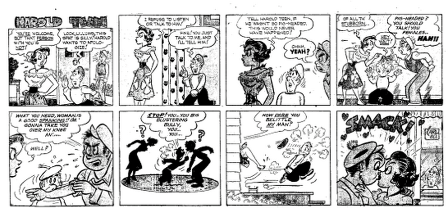 harold teen comic strip from 08/07/1955