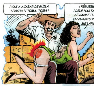 spanking in unknown mexican comic