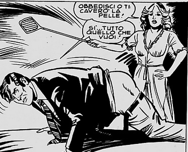 italian comics f/m fly-swatter spanking