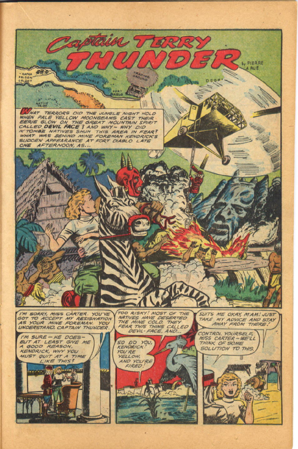 splash page of terry thunder from jungle comics #119