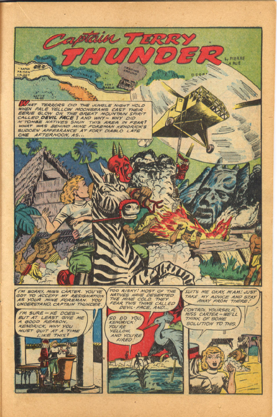 splash page of terry thunder from jungle comics #119