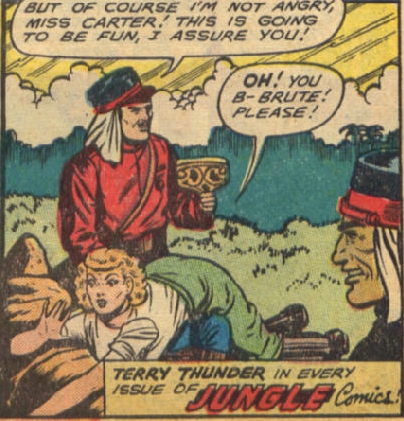 jungle comics #119 terry thunder spanking panel