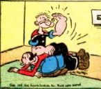 popeye spanks olive oyl for being a bad girl