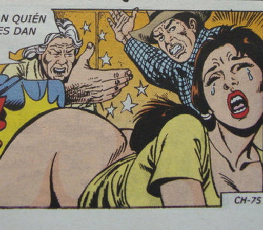 spanking from a spanish language 
         comic book