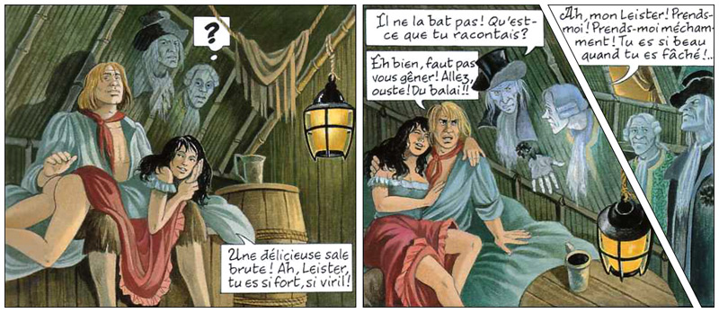 leister french comic post-spanking panels