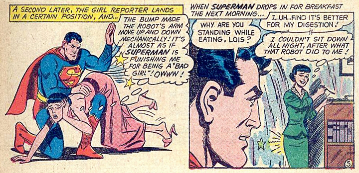 Superman robot spanks Lois Lane