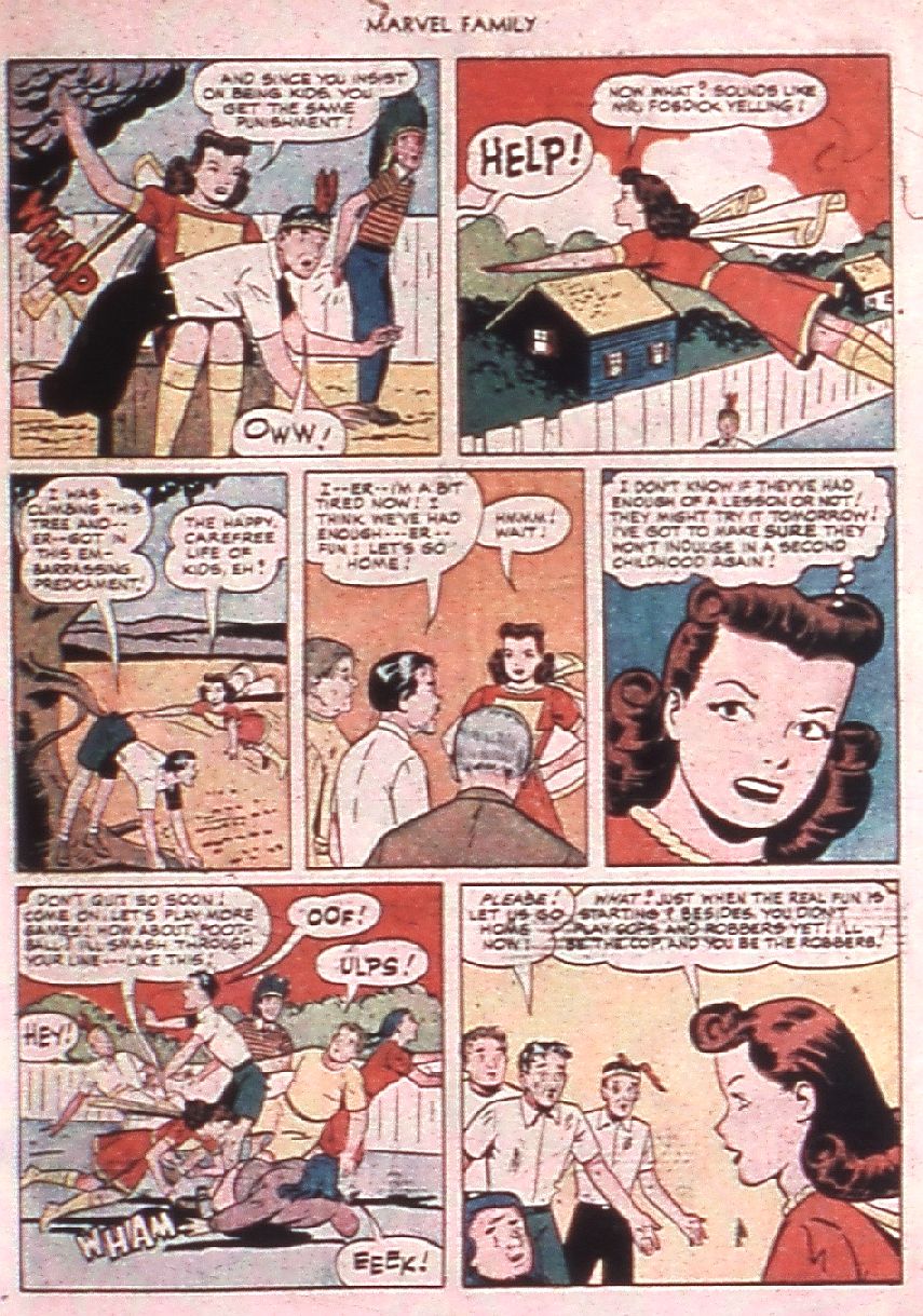 spanking page with Mary Marvel and men who acted like children