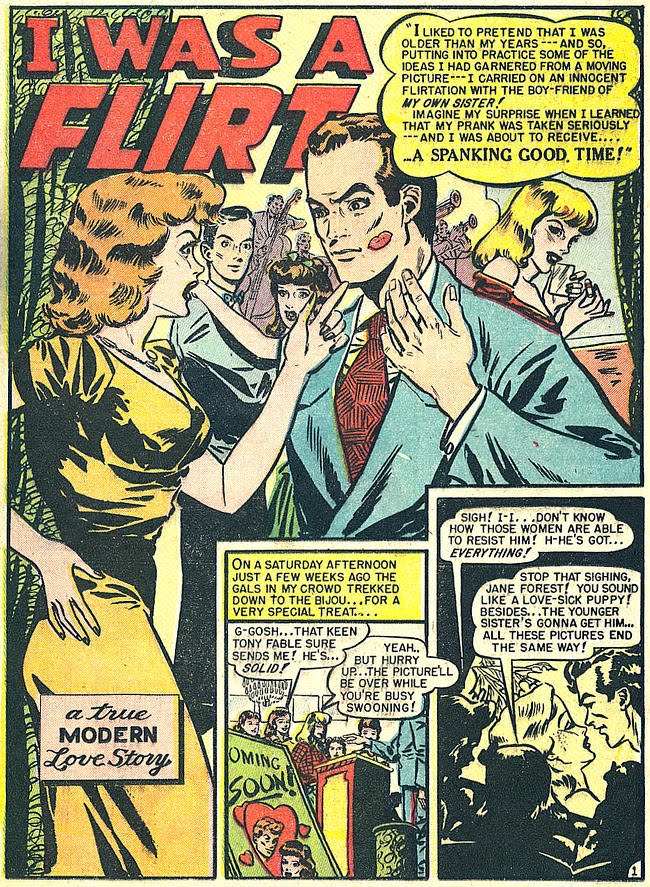 I was a flirt splash page