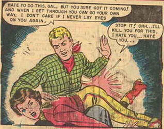 spanking panel from my secret romance comic