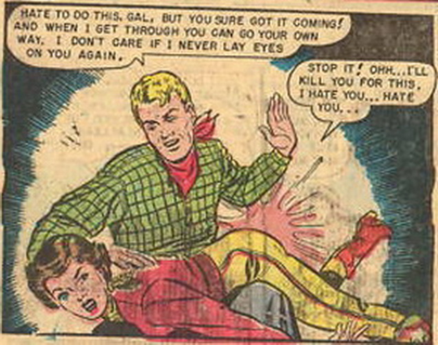 spanking panel from my secret romance comic