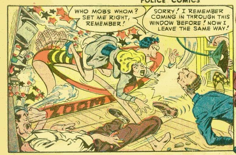 plastic man spanks bad girl