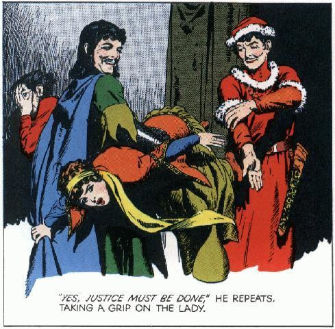 two men spank a woman in prince valiant