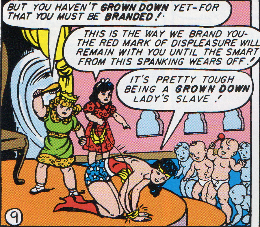 Wonder Woman gets spanked with a hairbrush - for the 2nd time!