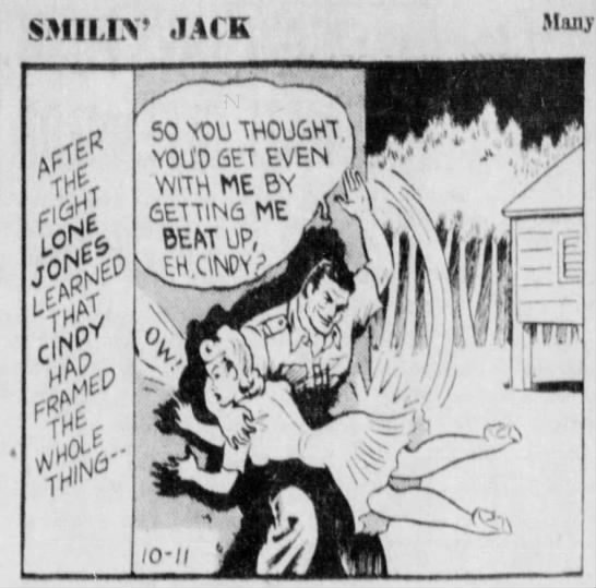 smilin jack comic strip spanking from 10-11-1943