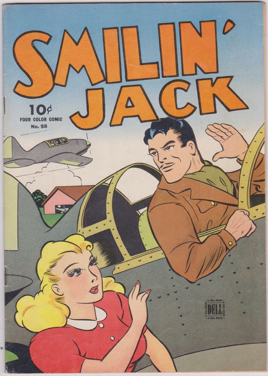 smilin jack on the cover of dell four color #58