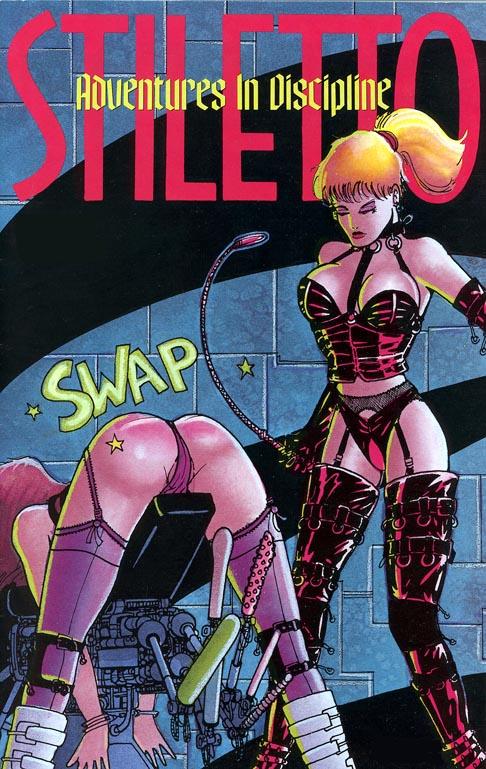 spanking cropping on cover of stiletto