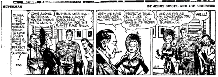 superman newspaper strip from 11/09/1947