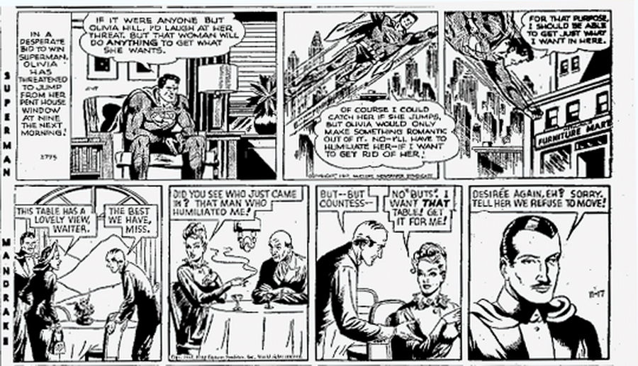 superman newspaper strip from 11/17/1947