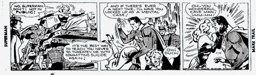 superman newspaper strip from 11/23/1947