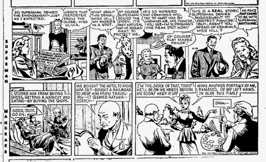 superman newspaper strip from 11/28/1947