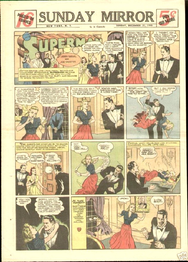 complete page from 12/21/1941 superman comic strip