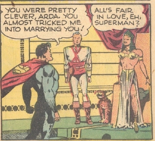 Superman escapes being tricked into marrying Queen Arda