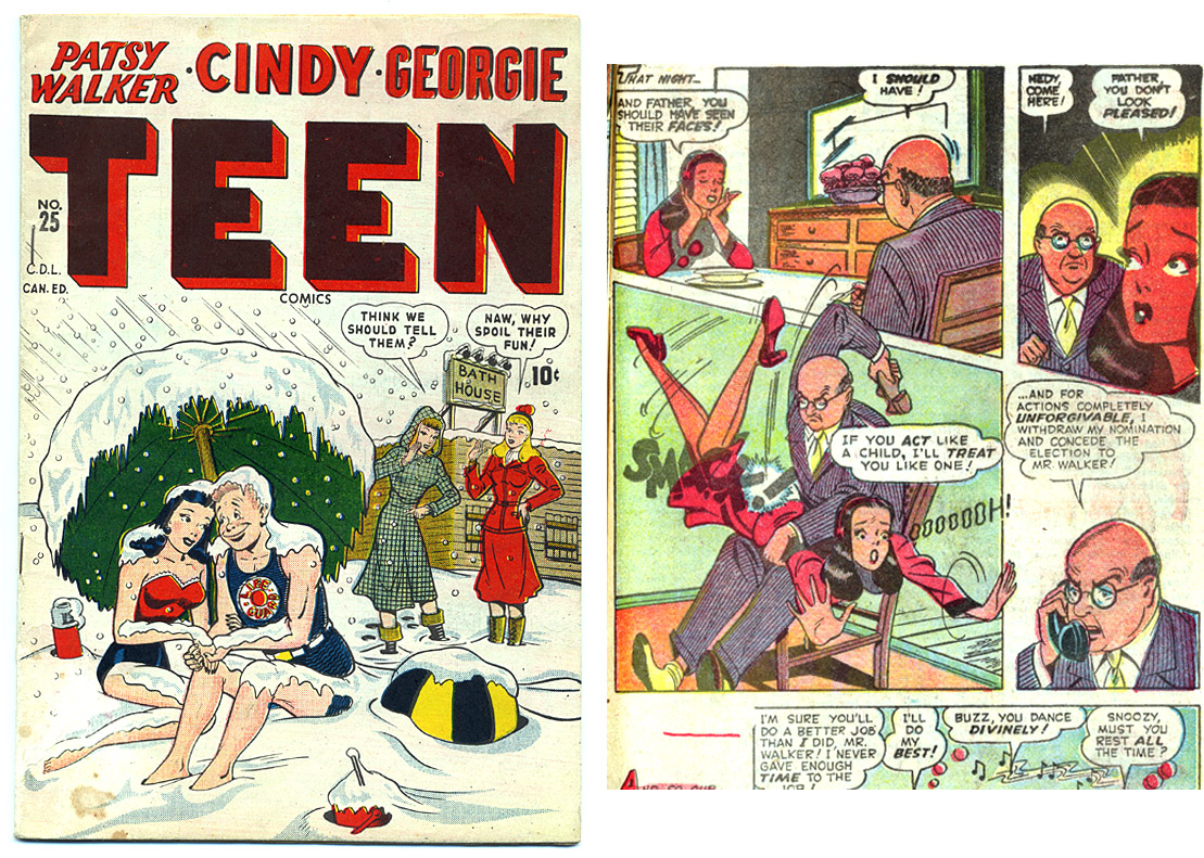 teen comics #25 cover and spanking