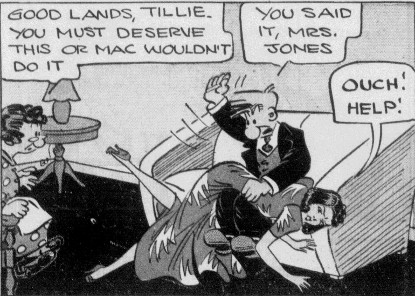 tillie the toiler gets spanked in the april 2, 1938 strip