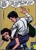 Man spanking woman from romance comic