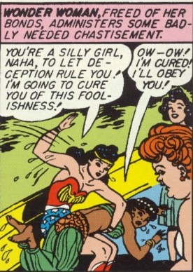Wonder Woman spanks Naha