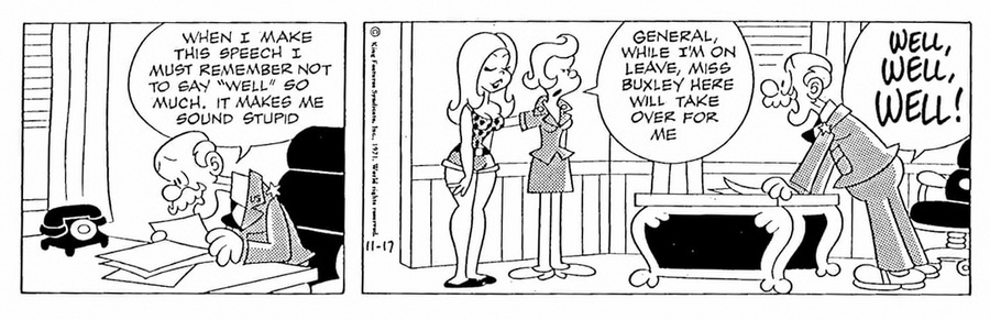 miss buxley from the beetle bailey comic strip
