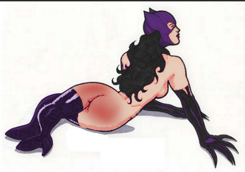 catwoman with bare spanked bottom