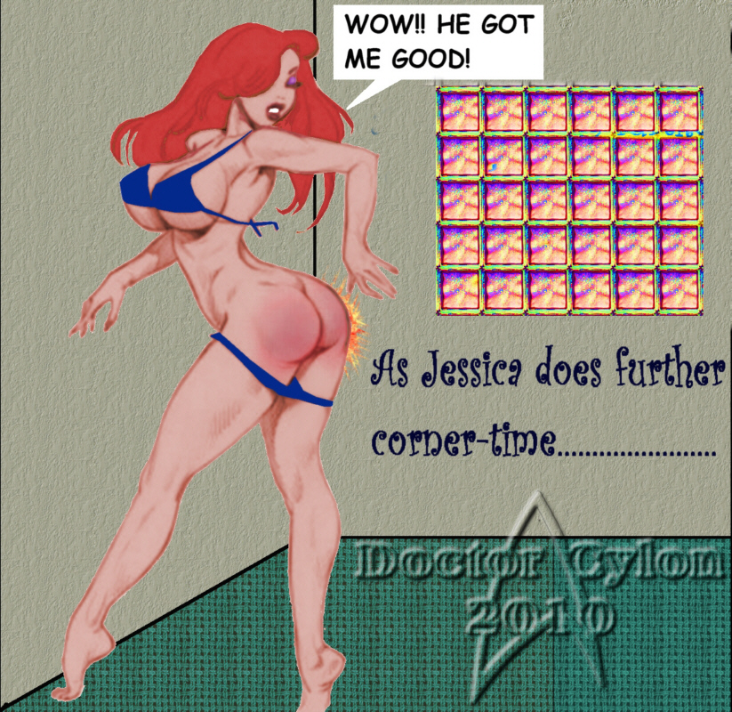 doc cylon sends jessica to the corner post-spanking