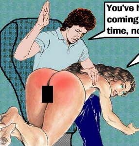 husband teaches wife lesson by spanking