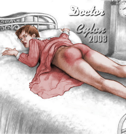 paula meadows spanking art colorized by doc cylon