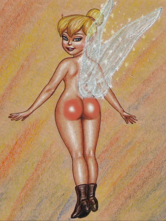 tinkerbell's spanked red bottom