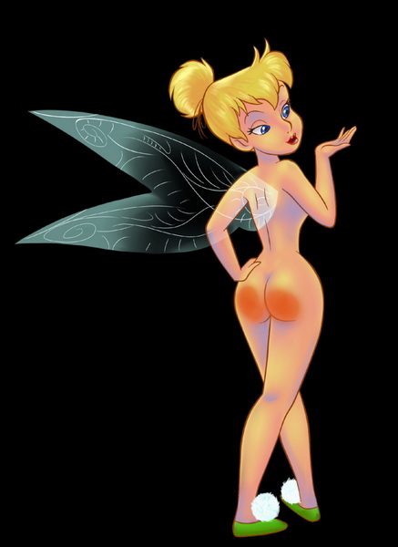 tinkerbell's spanked red bottom