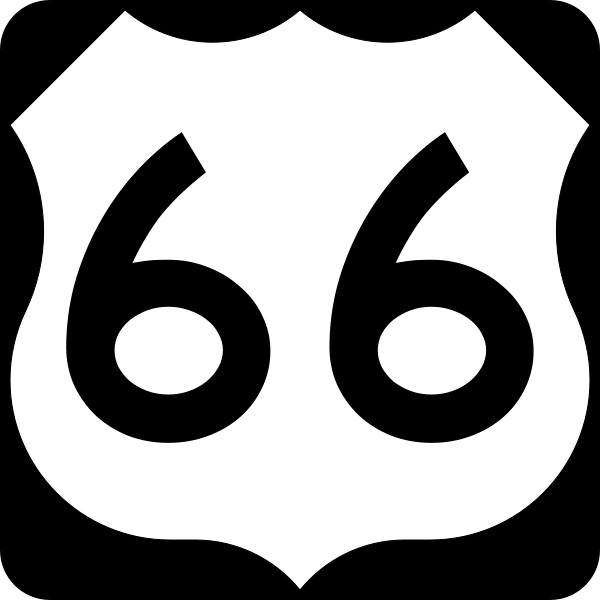 us highway 66 road sign