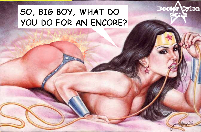 wonder woman with a red bottom