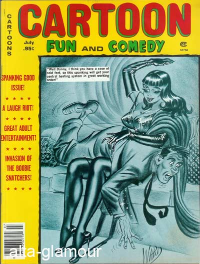 woman spanks man on cover of cartoon fun and comedy