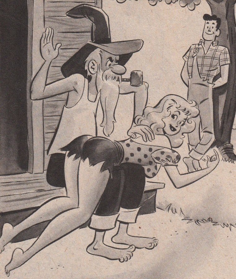 better scan of decarlo hillbilly spanking cartoon