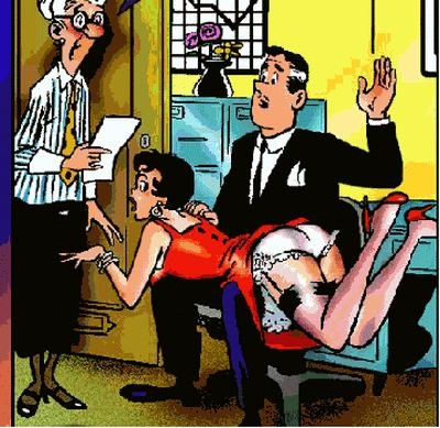 young secretary spanked for dictation errors large version
