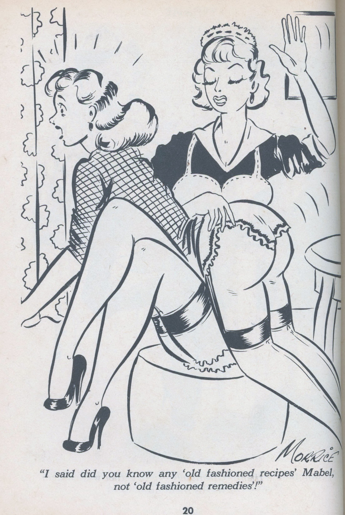 humorama george morrice maid spanks miss with different caption