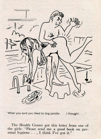 dog-paddle spanking cartoon