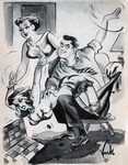 man spanks wife