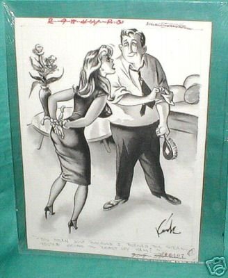 stiles roast ham spanking original art