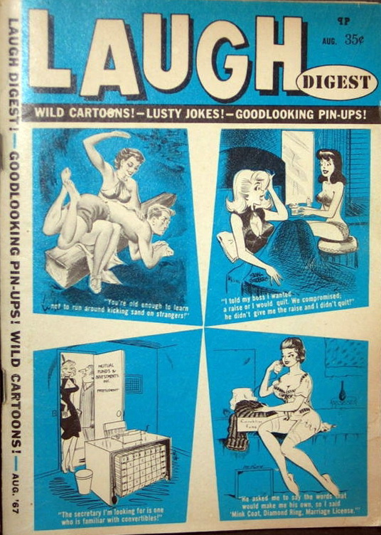 cover of laugh digest aug 1967 with stiles f/m spankingcartoon