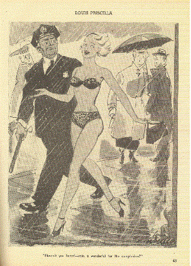 louis priscilla cartoon from first issue of cartoon humor magazine