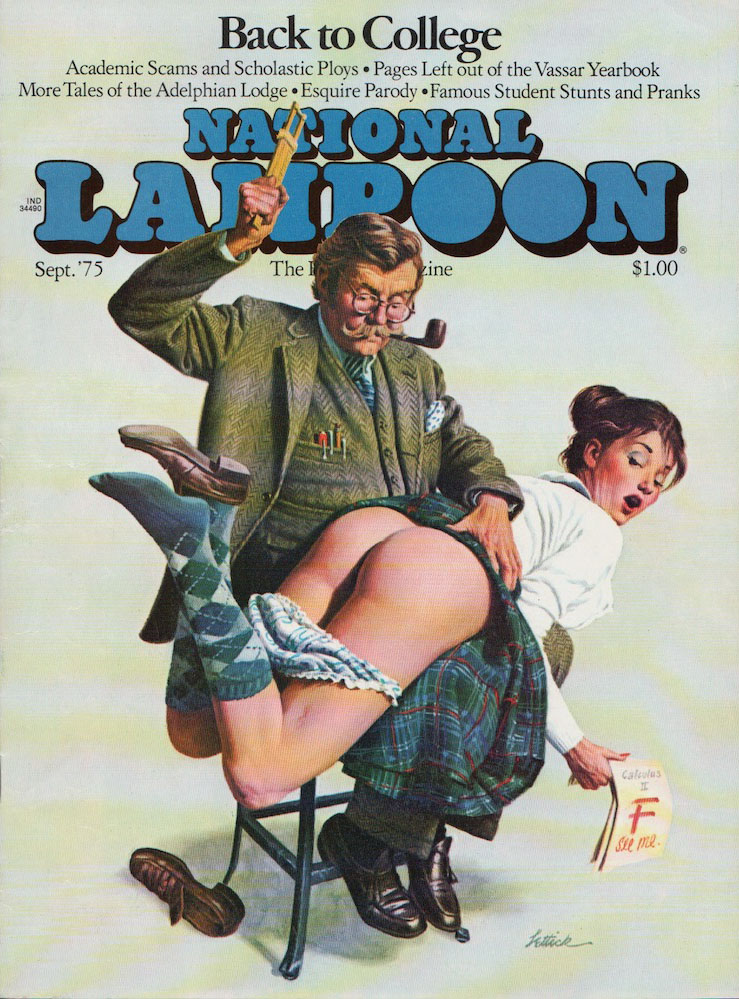 National Lampoon Sept. 1975 Issue spanking cover