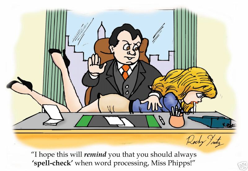 modern secretary spanking cartoon by rocky fritz